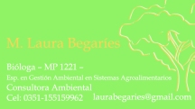 BIOLOGA M. Laura Begaríes